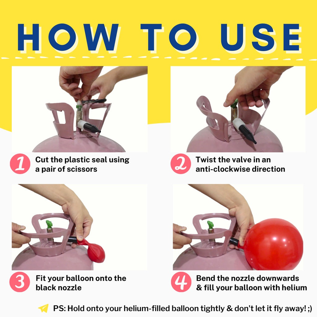 BalloonExpress Helium Tank Disposable Balloon Gas Tank