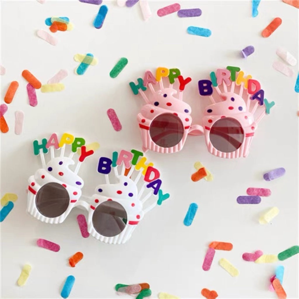 Party Glasses Party Mosaic Birthday Cake Cupcake Unicorn Birthday Fun [READY STOCK IN SG[