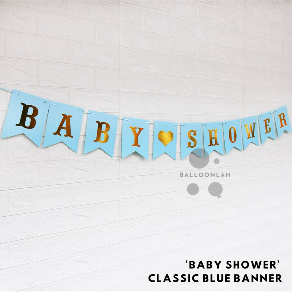 BABY SHOWER Banner Baby Girl Baby Boy Classic Birthday Bunting