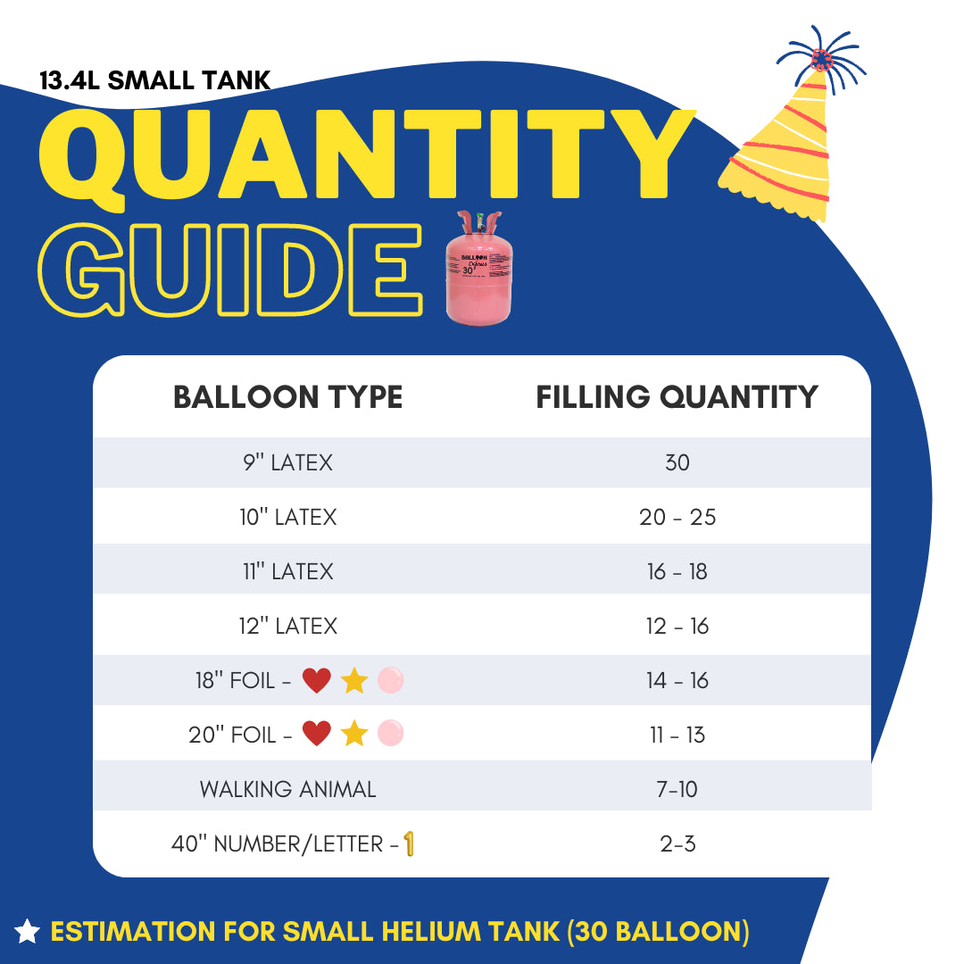 BalloonExpress Helium Tank Disposable Balloon Gas Tank