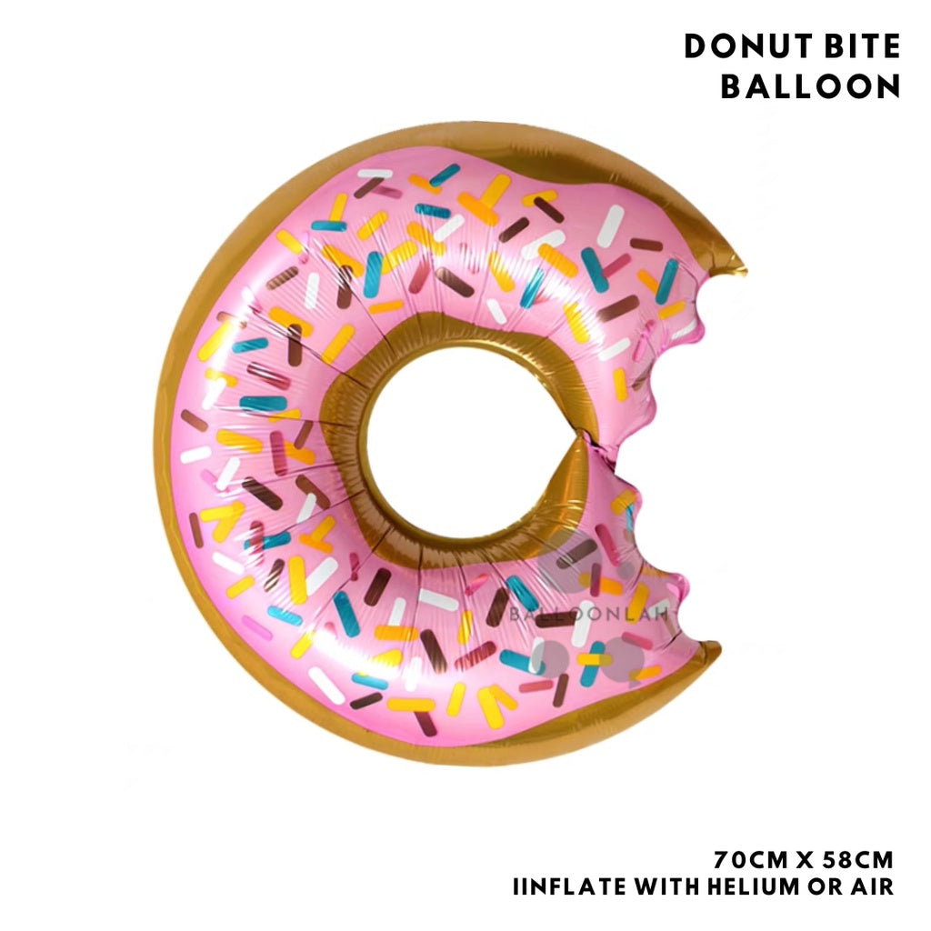 Donut Ice Cream Pizza Popcorn Foil Balloon Garland Birthday Decoration [READY STOCK IN SG]