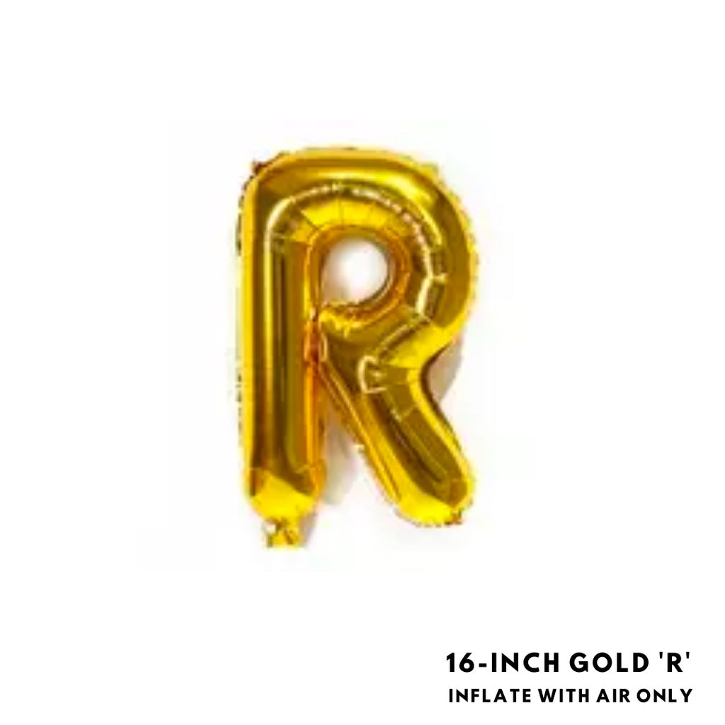 16-inch Gold Letter Foil Number Foil Balloons Air [READY STOCK IN SG]
