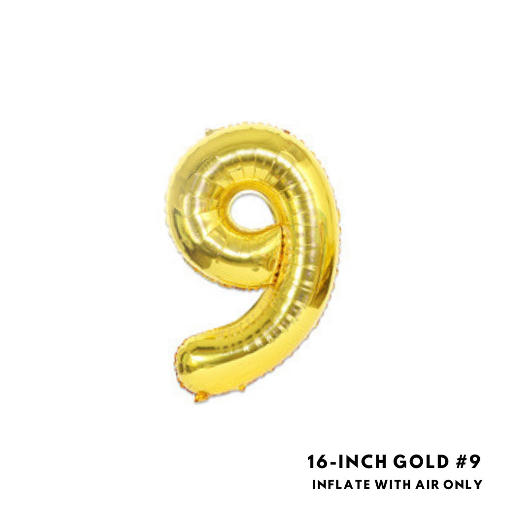 16-inch Gold Letter Foil Number Foil Balloons Air [READY STOCK IN SG]