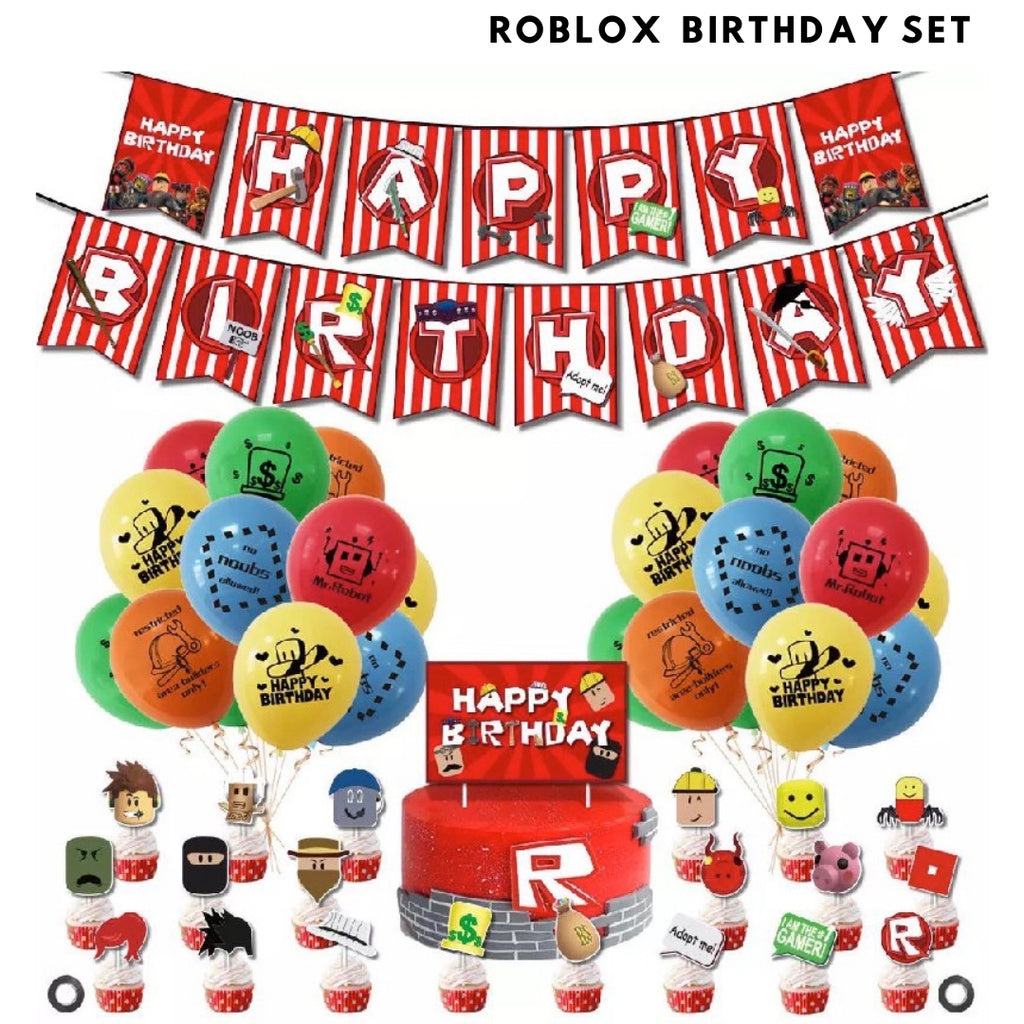 ROBLOX Cartoon Themed Birthday Balloon Bouquet Set [READY STOCK IN SG]