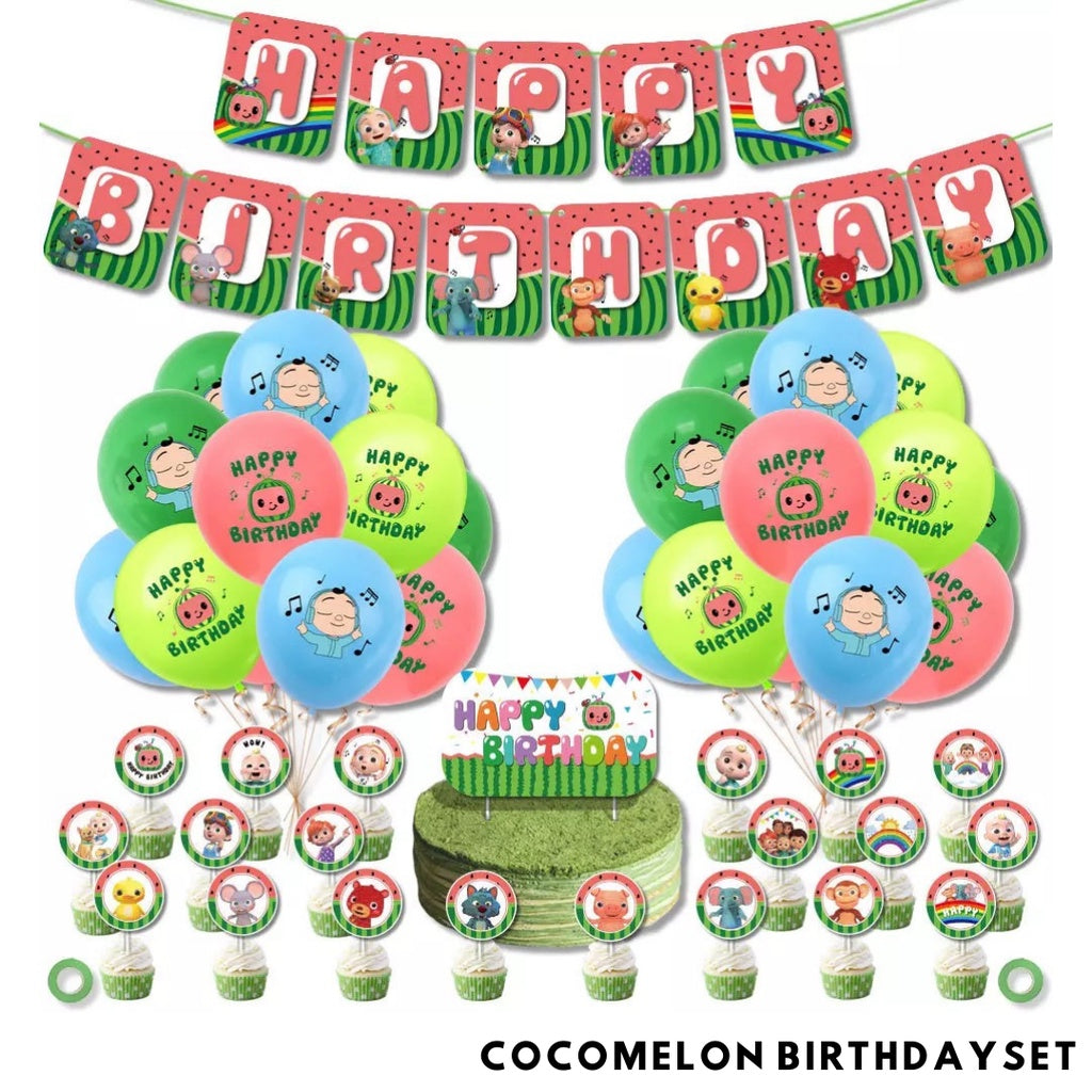 COCOMELON Cartoon Themed Foil Latex Balloons Coco Melon [READY STOCK IN SG]