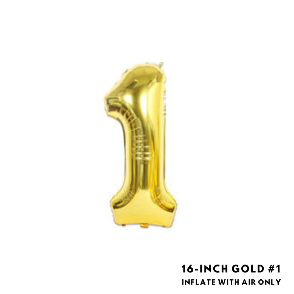 16-inch Gold Letter Foil Number Foil Balloons Air [READY STOCK IN SG]