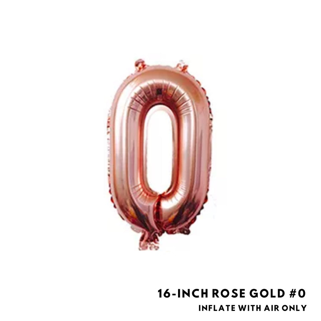 16-inch Rose Gold Letter Foil Number Foil Balloons Air [READY STOCK IN SG]