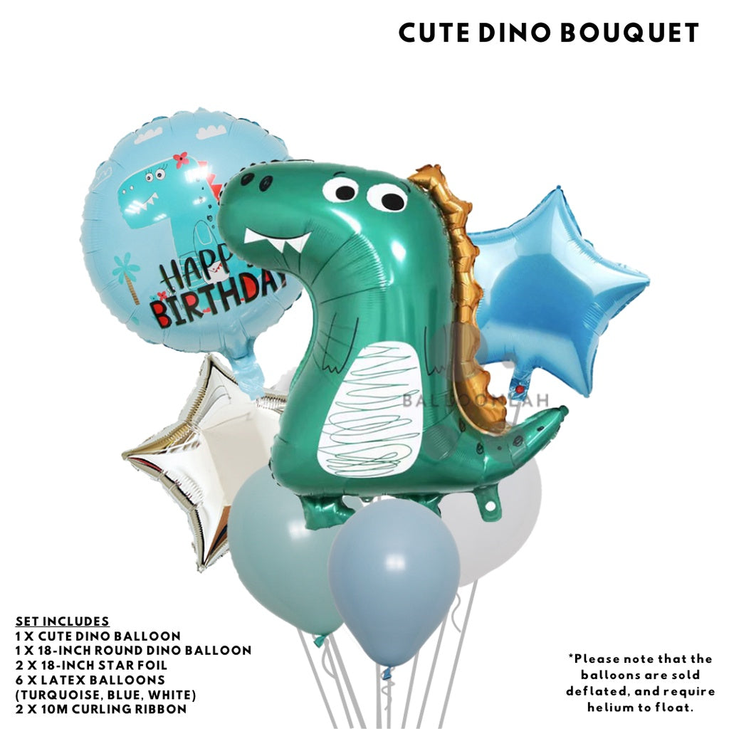 🦕 Cute Dino Balloon Bouquet Birthday [READY STOCK IN SG]
