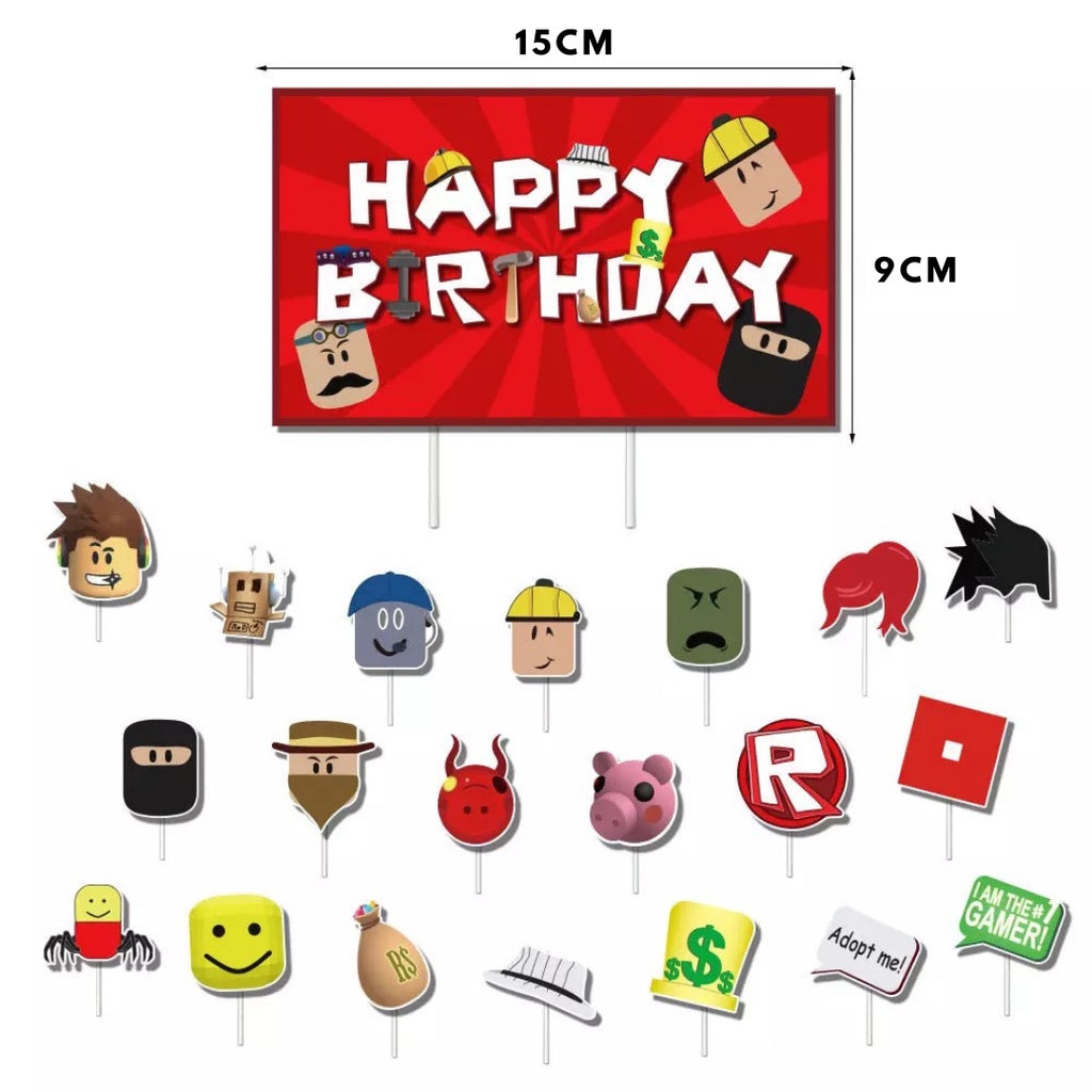 ROBLOX Cartoon Themed Birthday Balloon Set [READY STOCK IN SG]