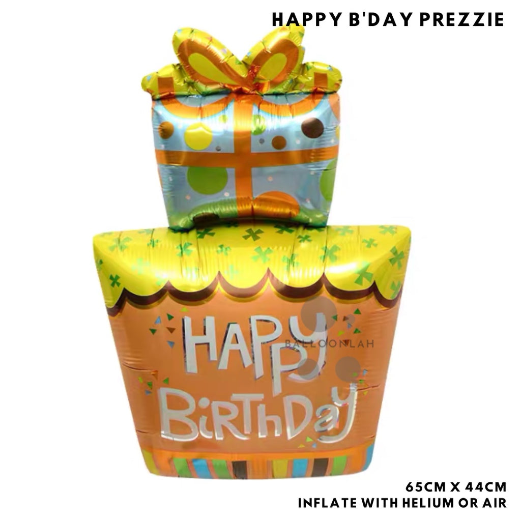 Birthday Cake Foil Balloon Birthday Decoration [READY STOCK IN SG]