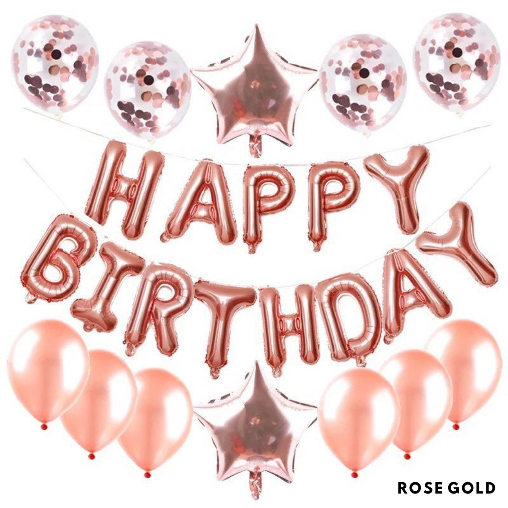 Happy Birthday Balloon Decoration Value Pack Background Banner Package Set [READY STOCK IN SG]