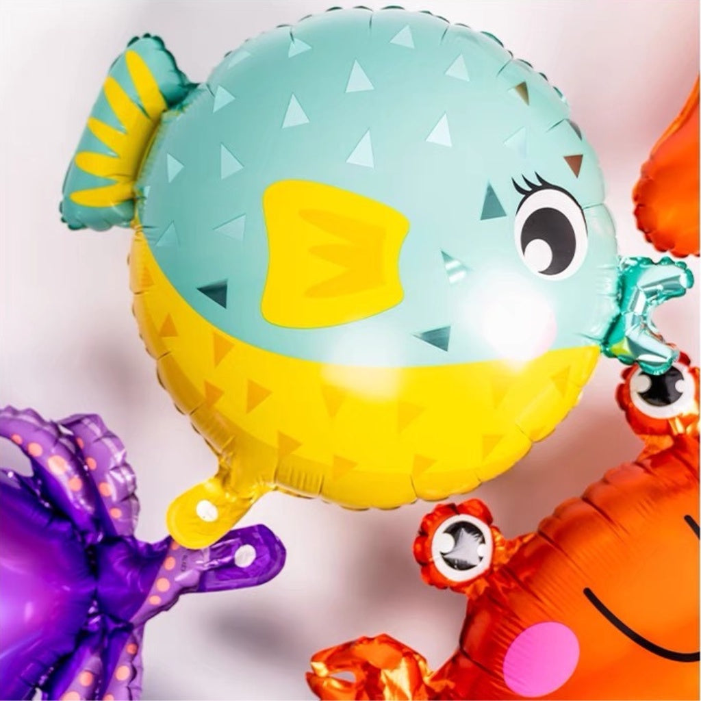 SEA CREATURE Octopus Fish Foil Balloon Garland Birthday Decoration Sea Creatures [READY STOCK IN SG]