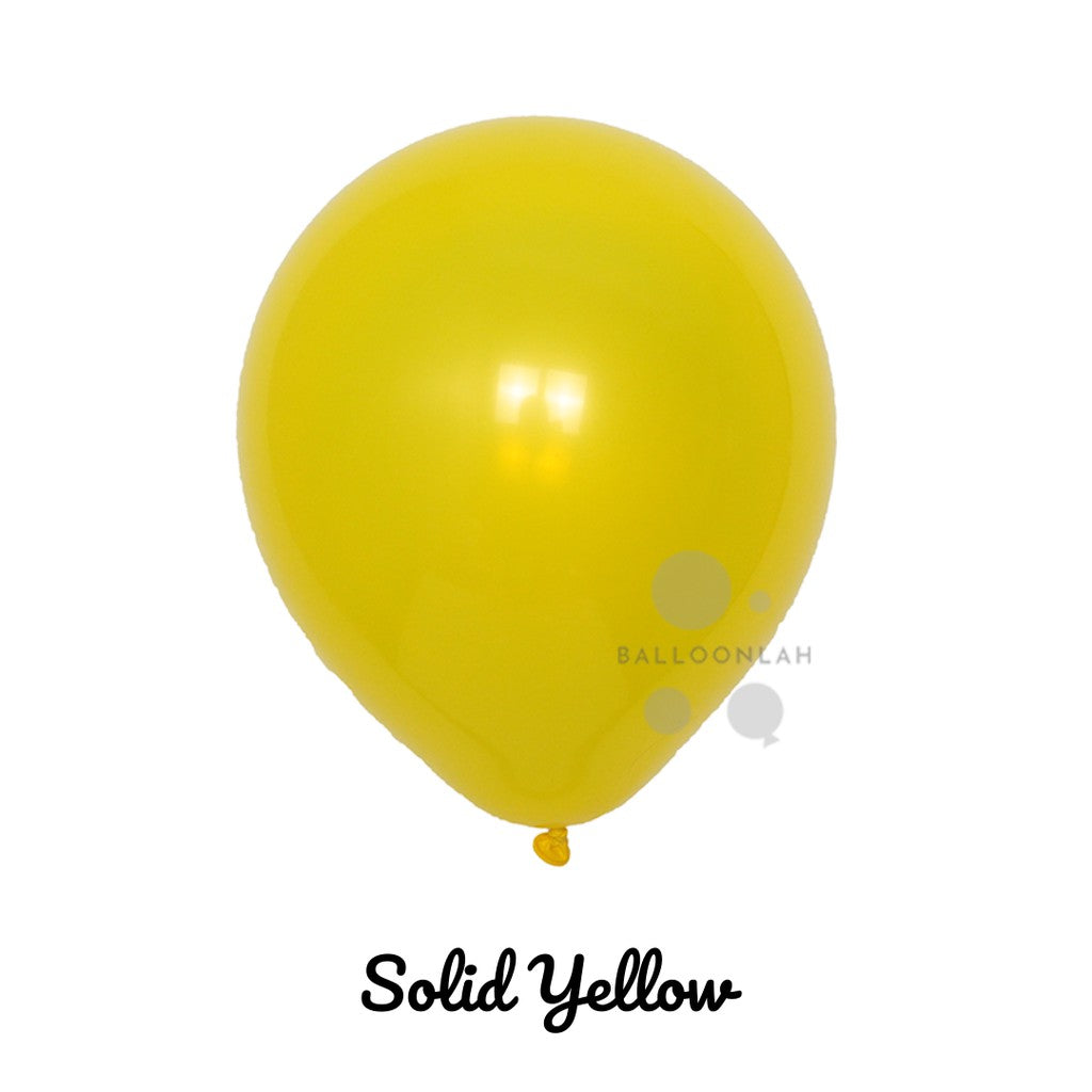 10” Solid Colour Helium Latex Balloons [READY STOCK IN SG]
