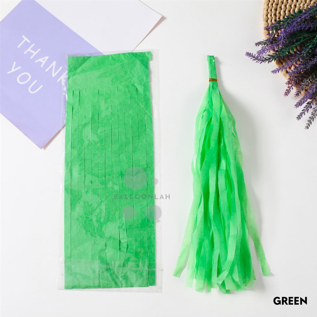 Paper Tassel Garland DIY Birthday Decoration Tissue Paper Garland [READY STOCK IN SG]