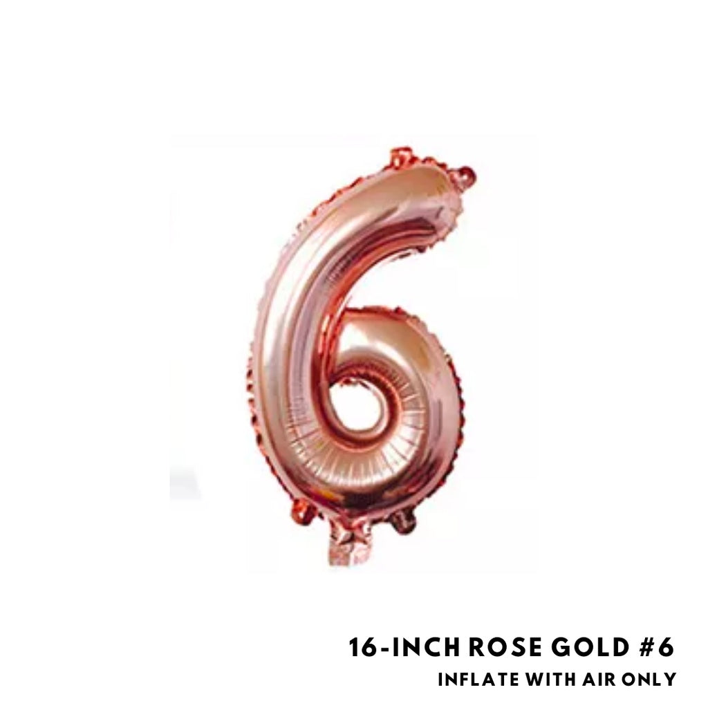 16-inch Rose Gold Letter Foil Number Foil Balloons Air [READY STOCK IN SG]