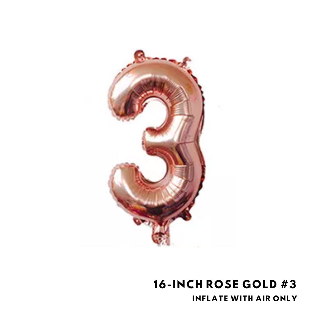 16-inch Rose Gold Letter Foil Number Foil Balloons Air [READY STOCK IN SG]