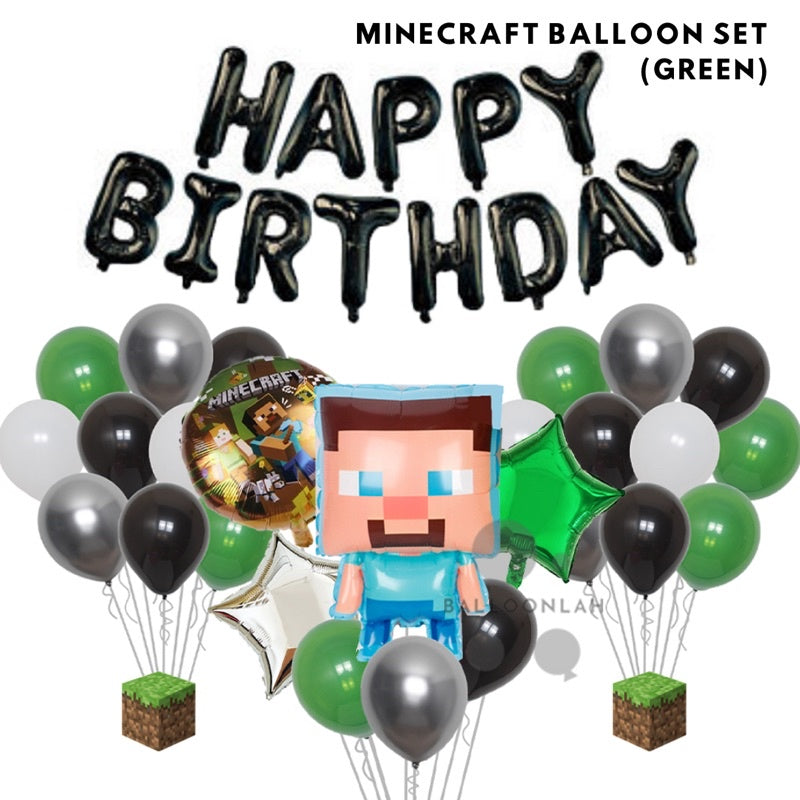 MINECRAFT Cartoon Themed Birthday Balloon [READY STOCK IN SG]