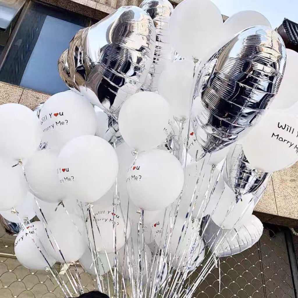 💍 Will You Marry Me 12-inch Latex Balloons Wedding Proposal [READY STOCK IN SG]