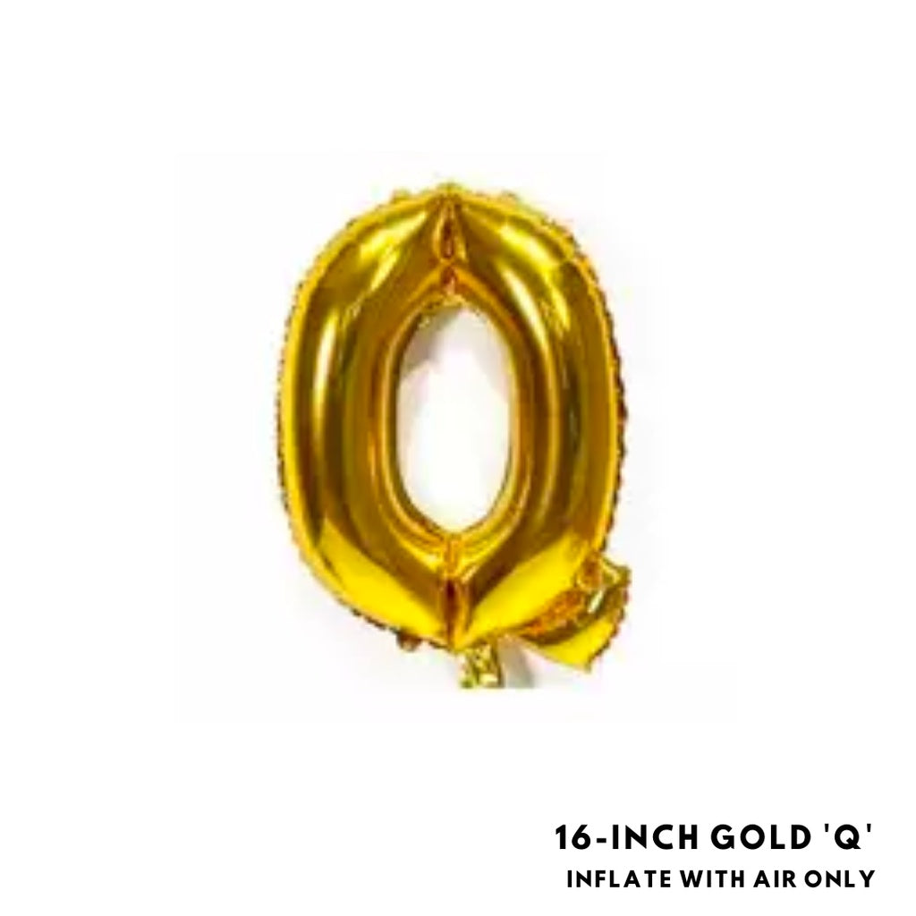 16-inch Gold Letter Foil Number Foil Balloons Air [READY STOCK IN SG]