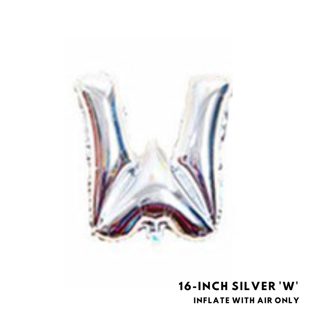16-inch Silver Letter Foil Number Foil Balloons Air [READY STOCK IN SG]