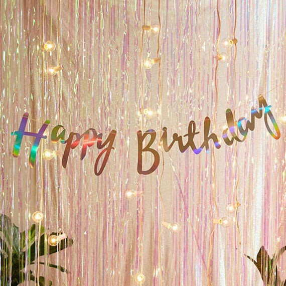 Happy Birthday Foil Party Banner Party Bunting [READY STOCK IN SG]