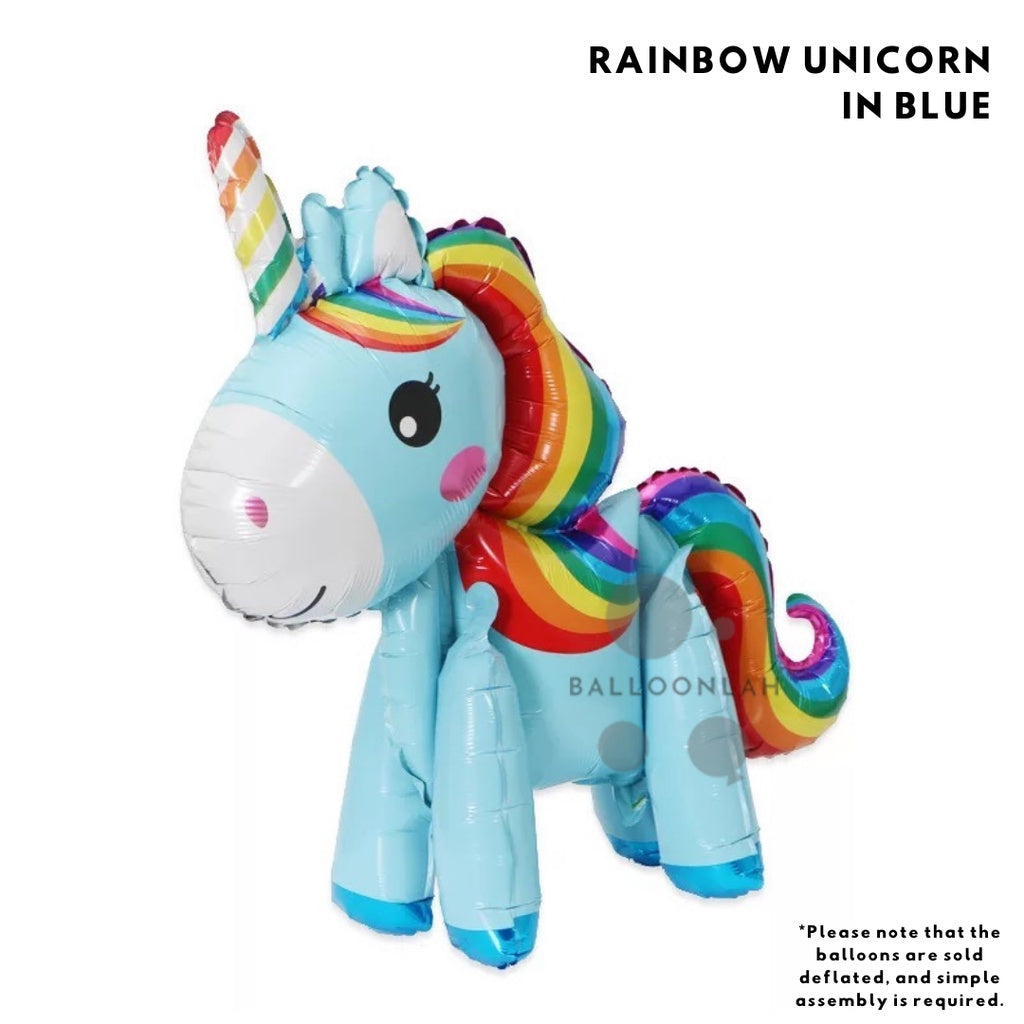 3D Standing Unicorn Foil Balloon Airwalker Birthday Party Decoration Unicorn [READY STOCK IN SG]