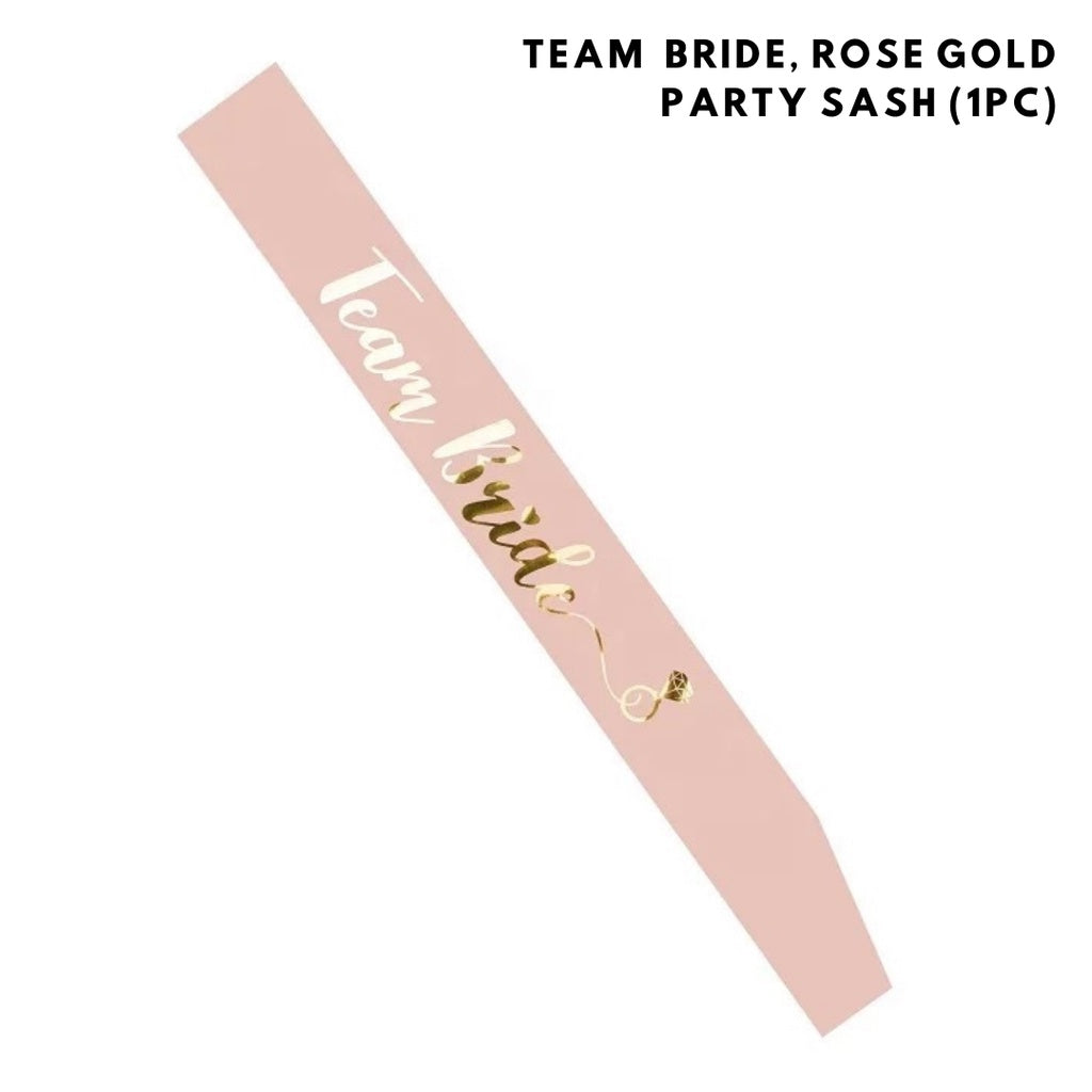 💍💖 BRIDE TO BE Rose Gold Essentials Hen's Party Night [READY STOCK IN SG]