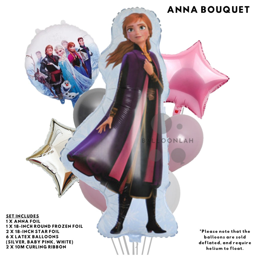 ❄️  FROZEN Balloons Cartoon Themed Birthday Balloons Bouquet [READY STOCK IN SG]