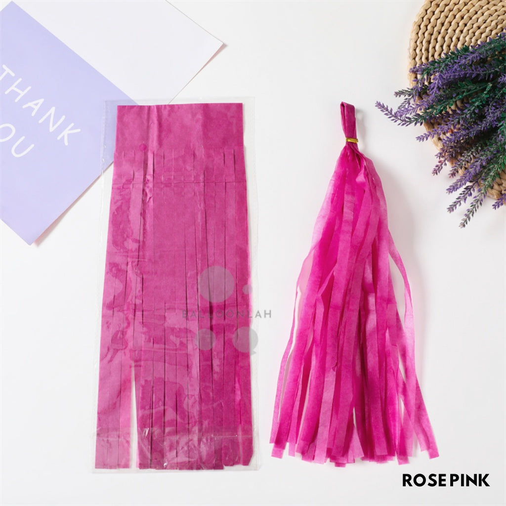 Paper Tassel Garland DIY Birthday Decoration Tissue Paper Garland [READY STOCK IN SG]