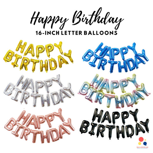 16-inch Happy Birthday Letter Balloons [READY STOCK IN SG]