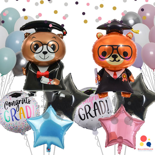 🎉  GRADUATION Balloons Pink Blue Theme Birthday Graduate Party Balloon  [READY STOCK IN SG]