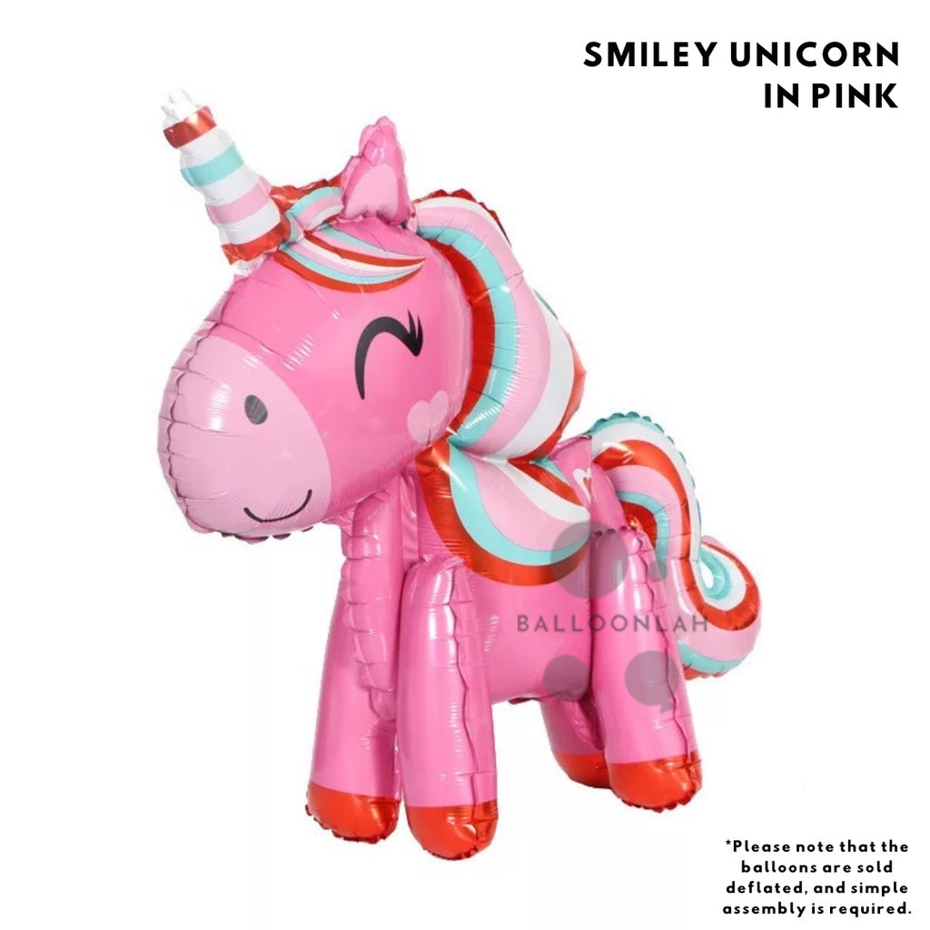3D Standing Unicorn Foil Balloon Airwalker Birthday Party Decoration Unicorn [READY STOCK IN SG]