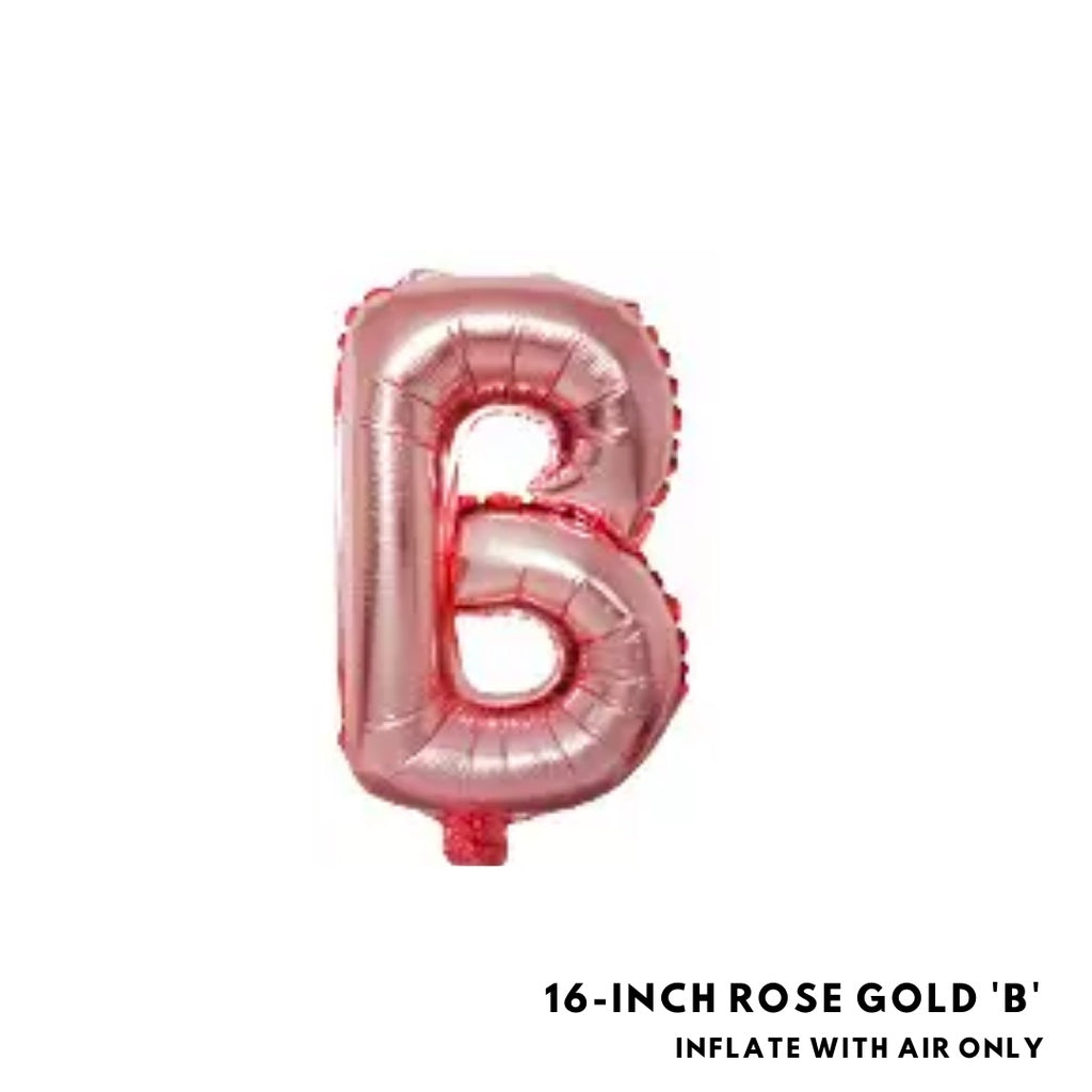 16-inch Rose Gold Letter Foil Number Foil Balloons Air [READY STOCK IN SG]