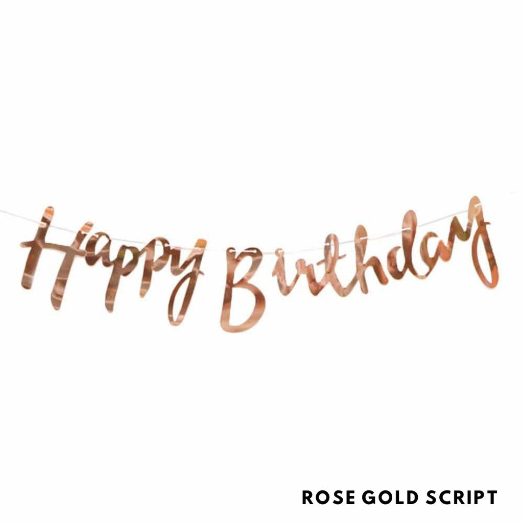 Happy Birthday Foil Party Banner Party Bunting [READY STOCK IN SG]