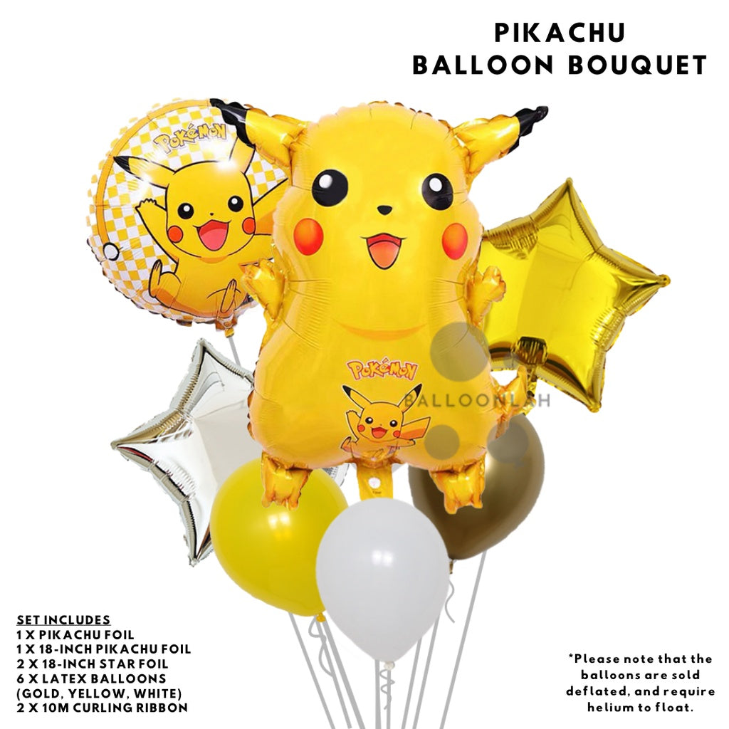 POKÉMON Cartoon Foil and Latex Balloon Pokemon Birthday Set [READY STOCK IN SG]