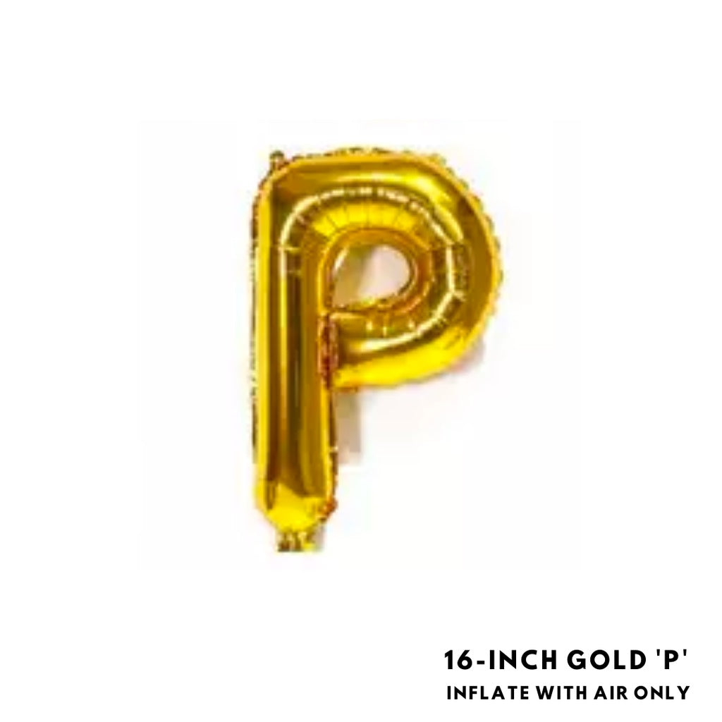 16-inch Gold Letter Foil Number Foil Balloons Air [READY STOCK IN SG]
