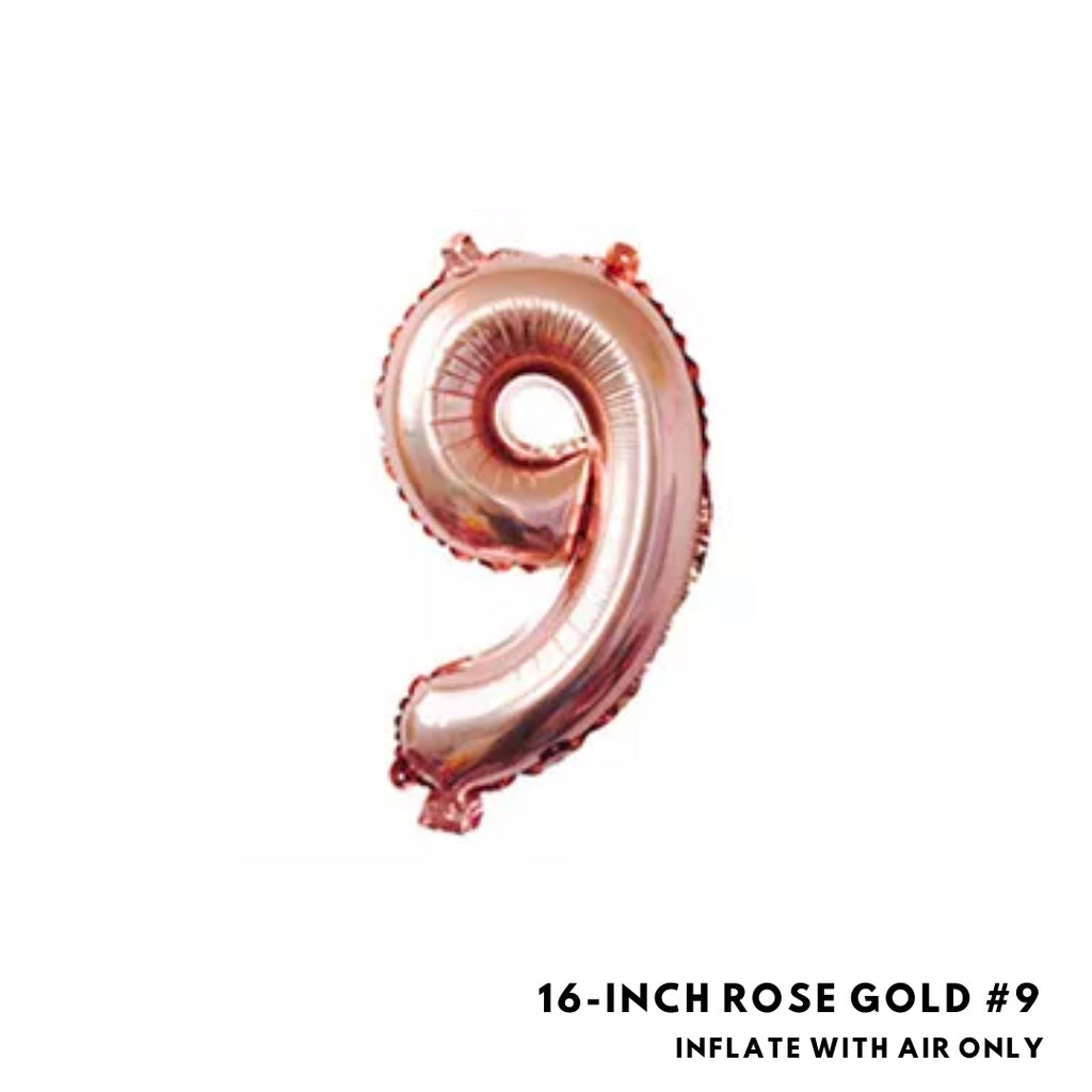 16-inch Rose Gold Letter Foil Number Foil Balloons Air [READY STOCK IN SG]