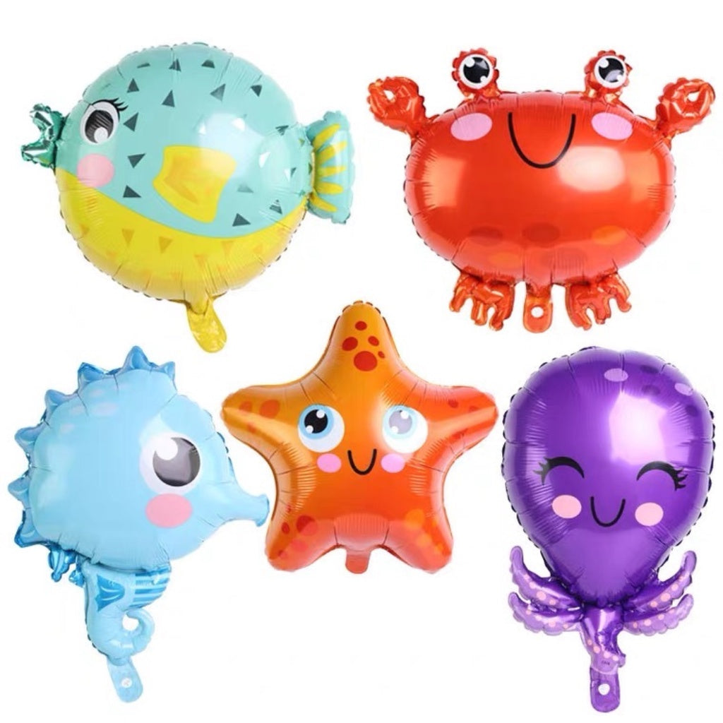 SEA CREATURE Octopus Fish Foil Balloon Garland Birthday Decoration Sea Creatures [READY STOCK IN SG]