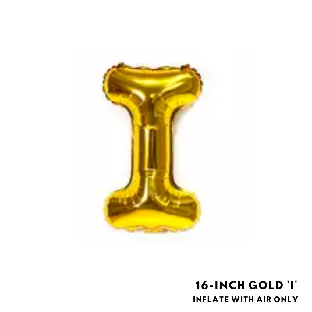 16-inch Gold Letter Foil Number Foil Balloons Air [READY STOCK IN SG]