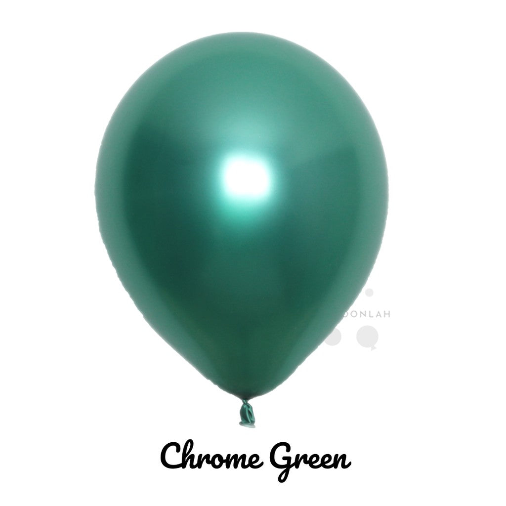 12" METALLIC Chrome Colour Helium Latex Balloons [READY STOCK IN SG]