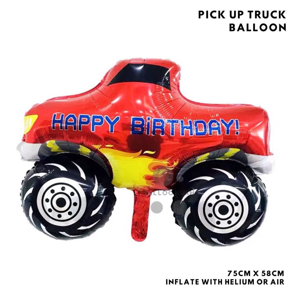 TRANSPORT Vehicles Truck Engine Car Balloon Garland Birthday Decoration [READY STOCK IN SG]