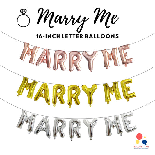 💍 16-inch MARRY ME Letter Balloons  [READY STOCK IN SG]