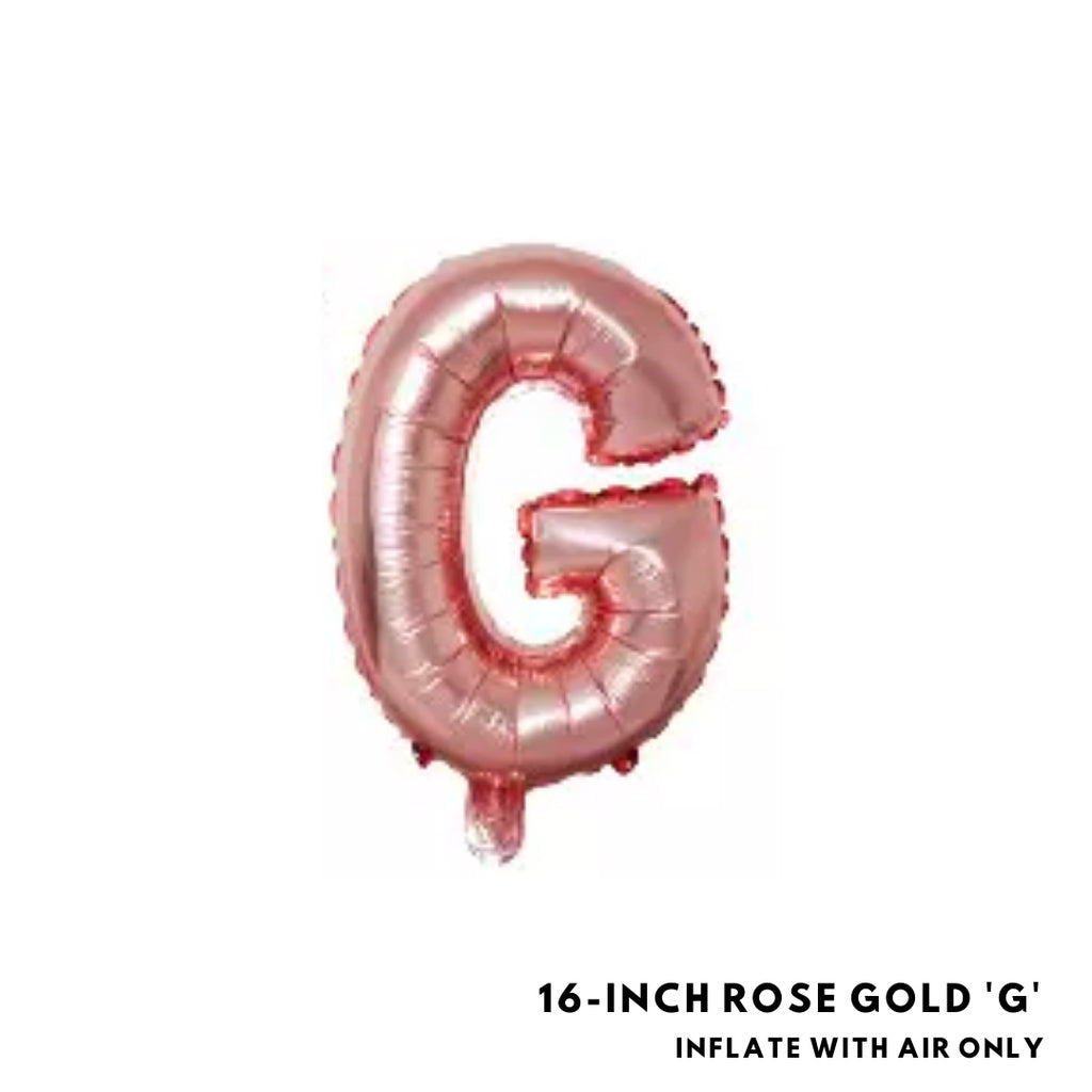 16-inch Rose Gold Letter Foil Number Foil Balloons Air [READY STOCK IN SG]