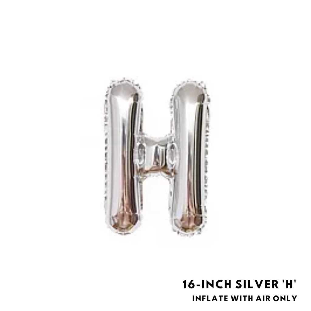 16-inch Silver Letter Foil Number Foil Balloons Air [READY STOCK IN SG]