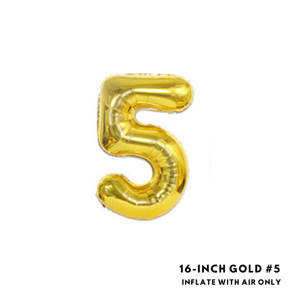 16-inch Gold Letter Foil Number Foil Balloons Air [READY STOCK IN SG]