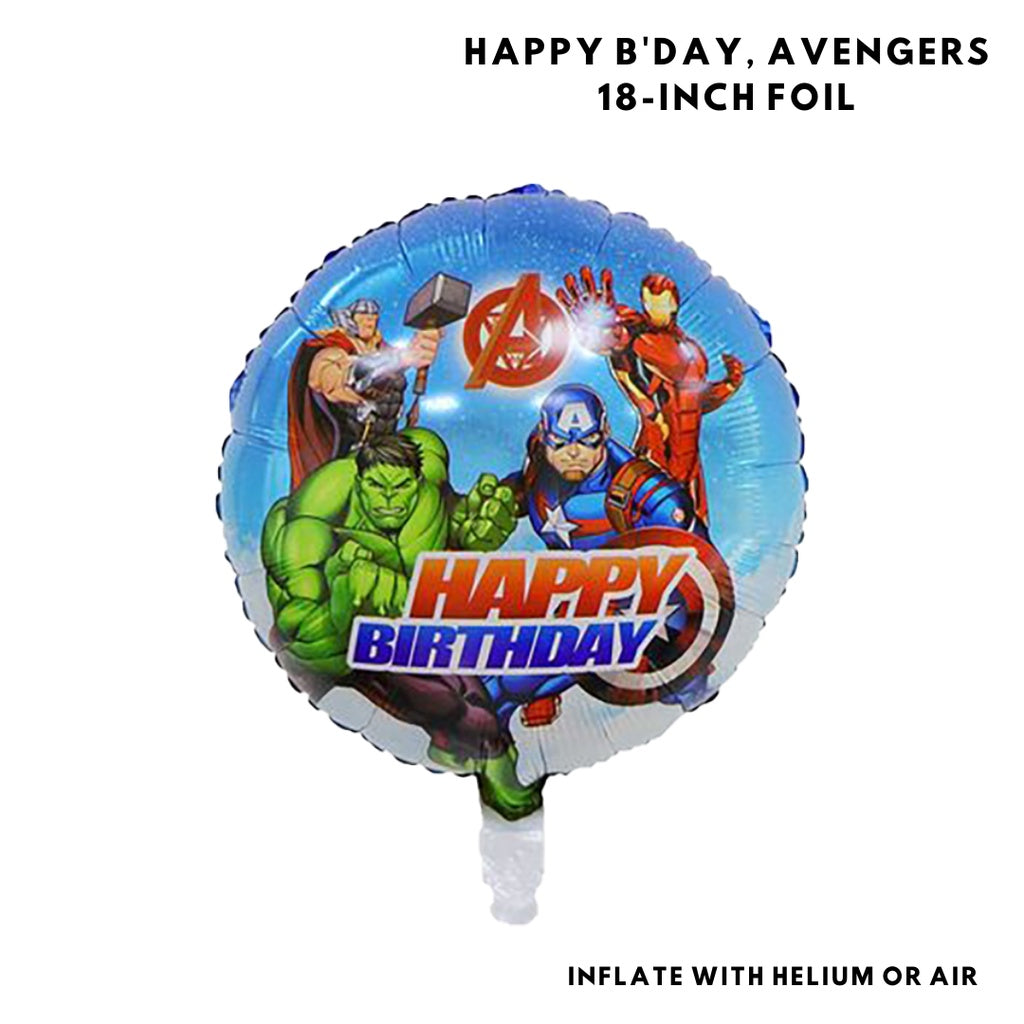AVENGERS Spiderman Ironman Captain America Foil and Latex Balloon Birthday Set [READY STOCK IN SG]
