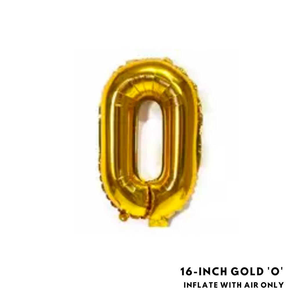 16-inch Gold Letter Foil Number Foil Balloons Air [READY STOCK IN SG]
