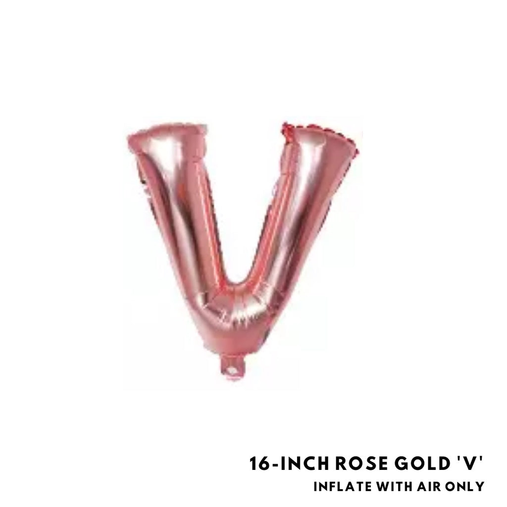 16-inch Rose Gold Letter Foil Number Foil Balloons Air [READY STOCK IN SG]