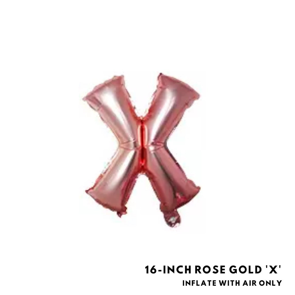 16-inch Rose Gold Letter Foil Number Foil Balloons Air [READY STOCK IN SG]