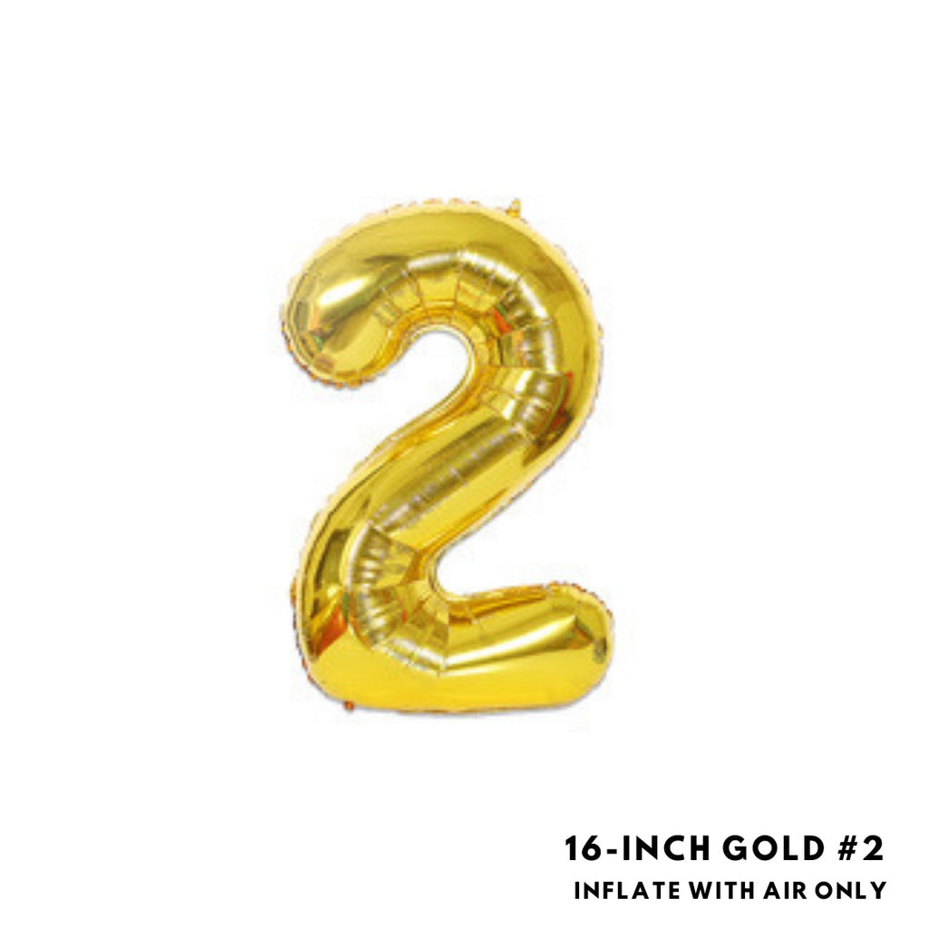 16-inch Gold Letter Foil Number Foil Balloons Air [READY STOCK IN SG]